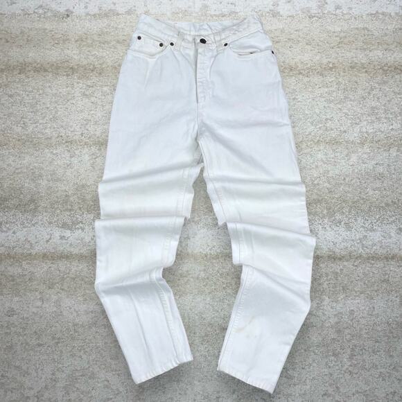 Vintage Levis Jeans 512 Slim Fit Tapered Leg Made USA Snow White Wash Denim 90s - Picture 2 of 5